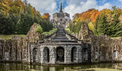 Bergpark Wilhelmshöhe in Kassel mit Herkules-Statue