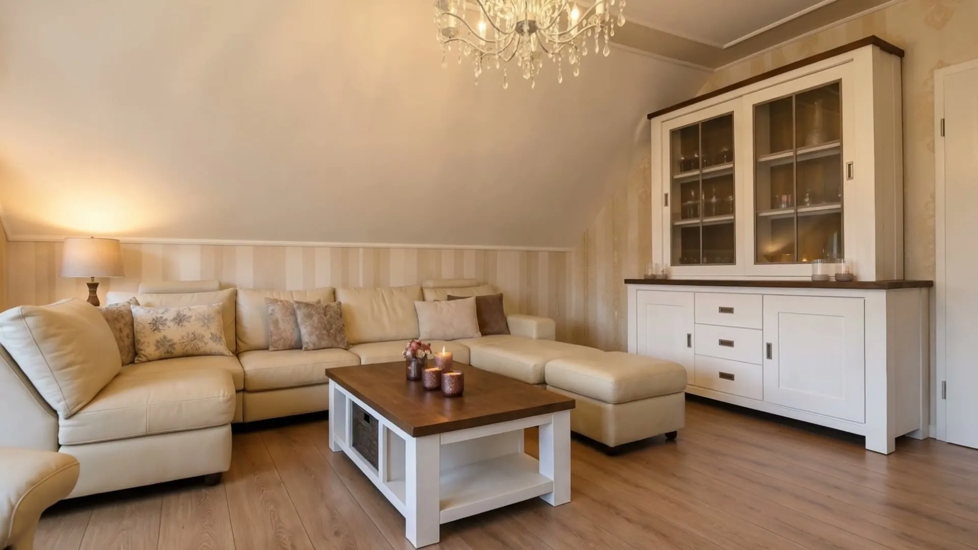 Wohnbereich der Ferienwohnung Am Wäldchen, Vorschaubild zum Rundgang durch die Wohnung